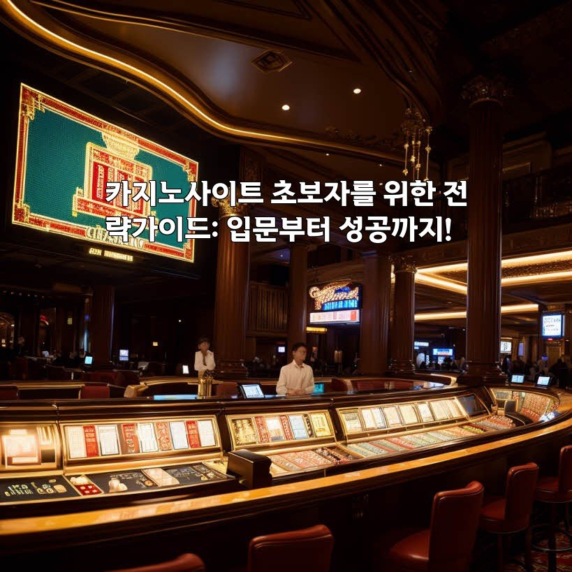 카지노사이트 초보자를 위한 전략가이드: 입문부터 성공까지!